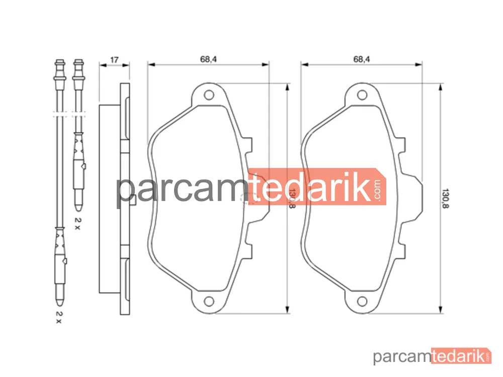 BOSCH 0986460956 | Fren Balatası (Ön) — Citroen XM, Citroen XM Break