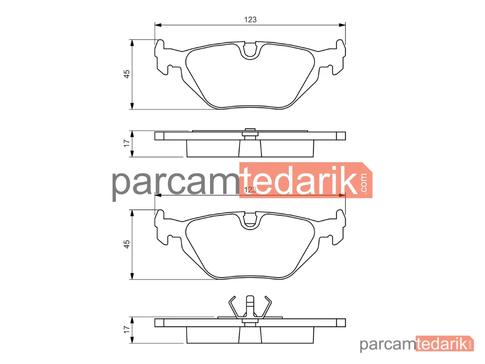 BOSCH 0986460964 | Fren Balatası (Arka) — BMW Z3 Roadster, BMW 3 Compact, BMW Z3 Coupe
