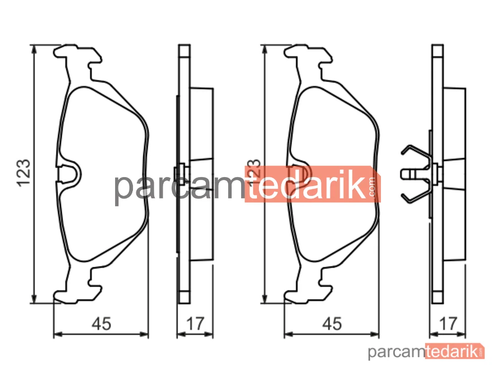 BOSCH 0986460964 | Fren Balatası (Arka) — BMW Z3 Roadster, BMW 3 Compact, BMW Z3 Coupe