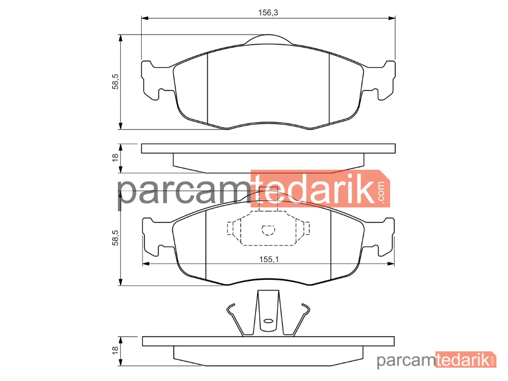 BOSCH 0986460969 | Fren Balatası (Ön) — Ford Mondeo I, Ford Mondeo II, Ford Scorpio I