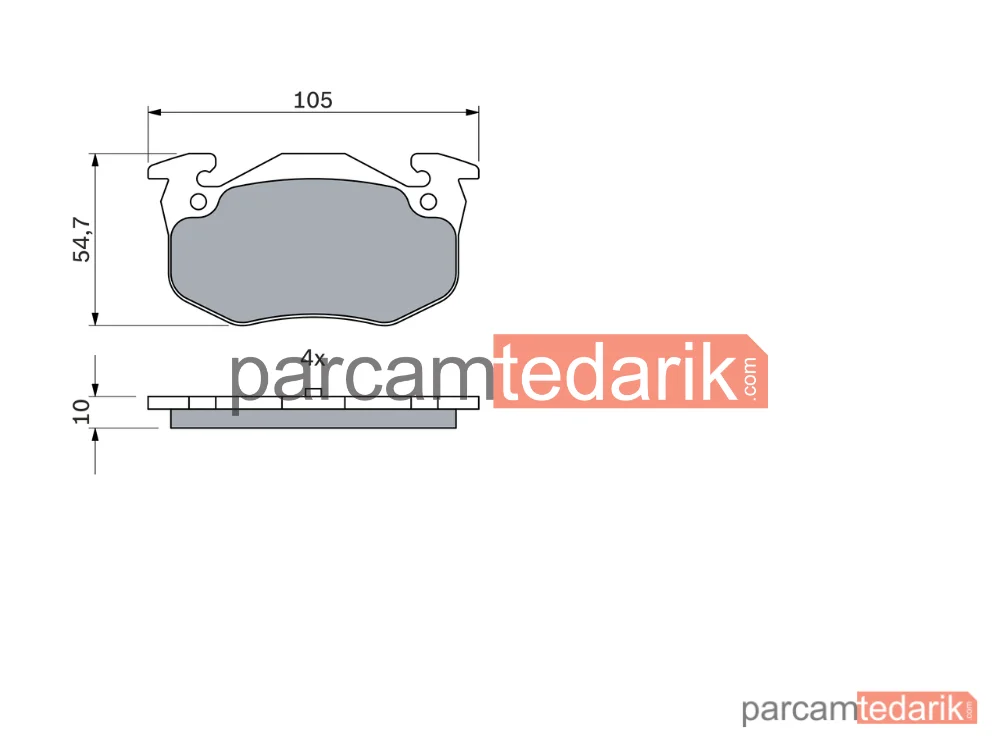 BOSCH 0986460970 | Fren Balatası (Arka) — Peugeot 309 I, Peugeot 309 II, Citroen Saxo
