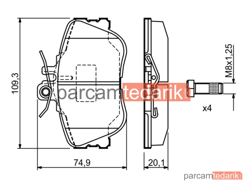 BOSCH 0986460977 | Fren Balatası (Ön) — Mercedes-Benz C-Serisi, Mercedes-Benz C-Serisi T-Model