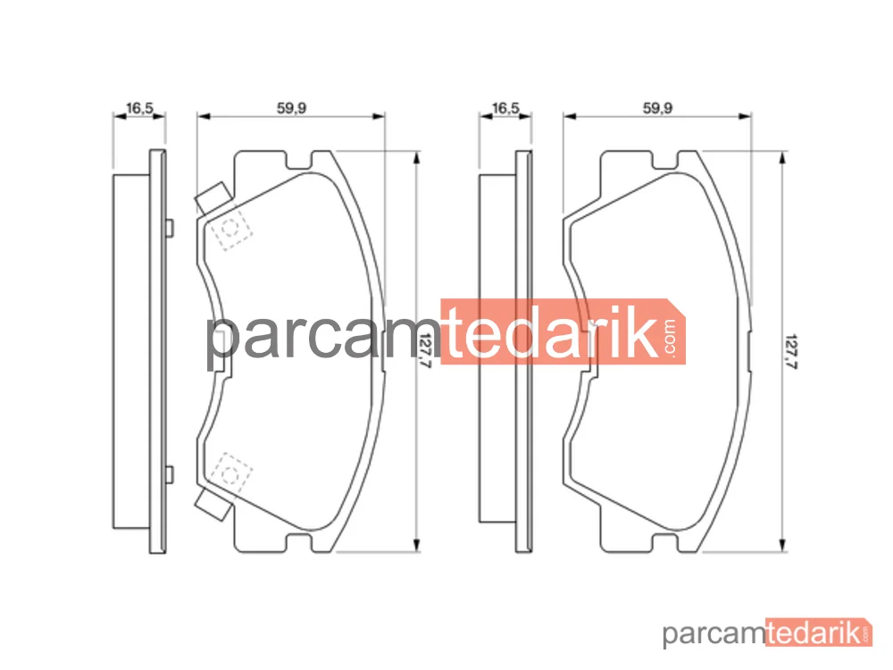 BOSCH 0986460978 | Fren Balatası (Ön) — Mitsubishi L 300 III, Mitsubishi L200, Mitsubishi Pajero I Canvas Top