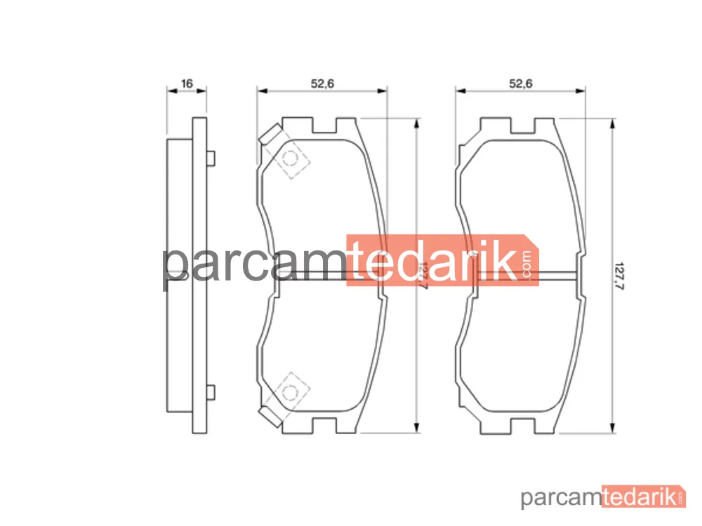 BOSCH 0986460979 | Fren Balatası (Ön) — Mitsubishi Galant VI, Mitsubishi Galant VII, Mitsubishi Space Wagon