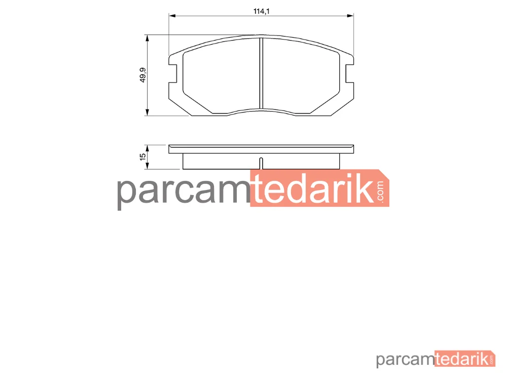 BOSCH 0986460980 | Fren Balatası (Ön) — Daihatsu Terios, Mitsubishi Colt III, Mitsubishi Lancer IV