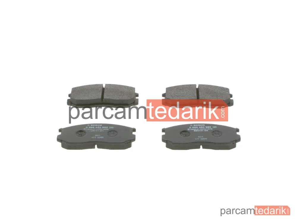 0986460980 | Fren Balatası (Ön) — Daihatsu Terios, Mitsubishi Colt III, Mitsubishi Lancer IV