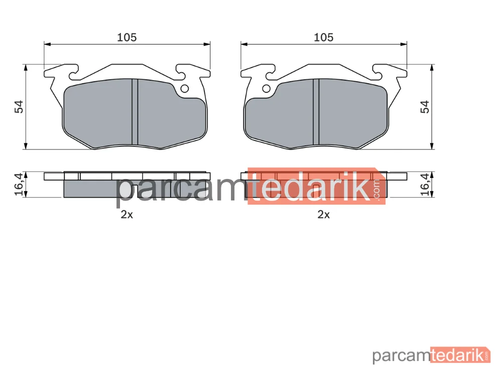 BOSCH 0986460983 | Fren Balatası (Ön) — Peugeot 306, Citroen AX, Citroen ZX