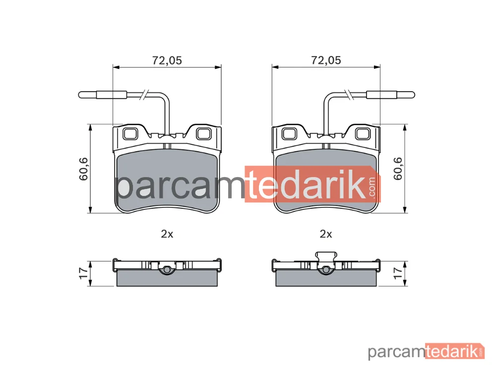 BOSCH 0986461130 | Fren Balatası (Ön) — Citroen AX, Peugeot 106 I