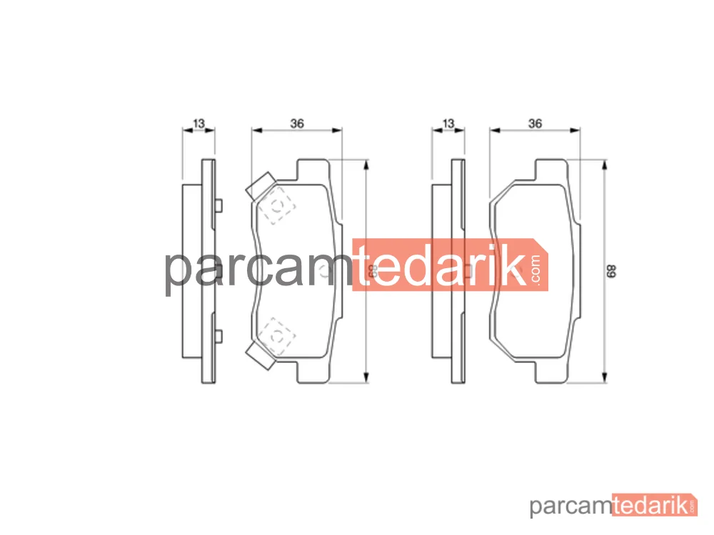 BOSCH 0986461131 | Fren Balatası (Arka) — Rover 200 II, Rover 25 I, Honda Accord III