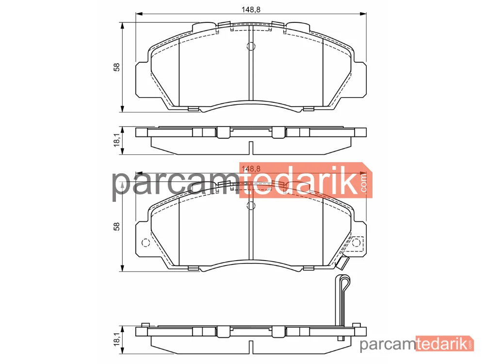BOSCH 0986461142 | Fren Balatası (Ön) — Rover 600 I, Honda Accord V, Honda Accord IV Aerodeck