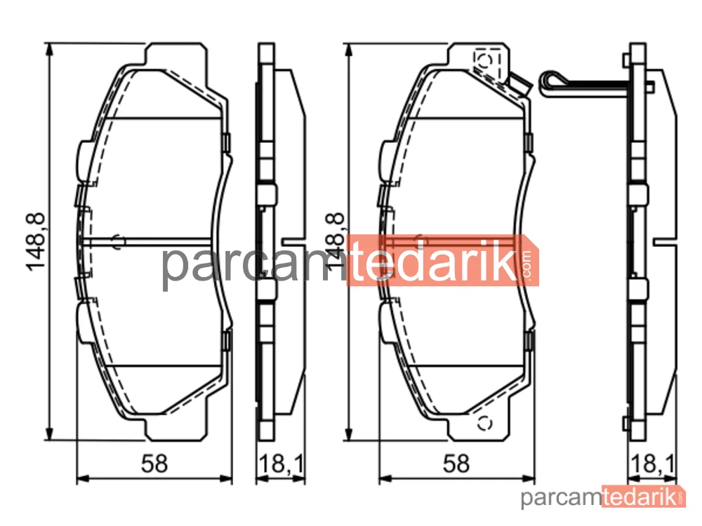 BOSCH 0986461142 | Fren Balatası (Ön) — Rover 600 I, Honda Accord V, Honda Accord IV Aerodeck