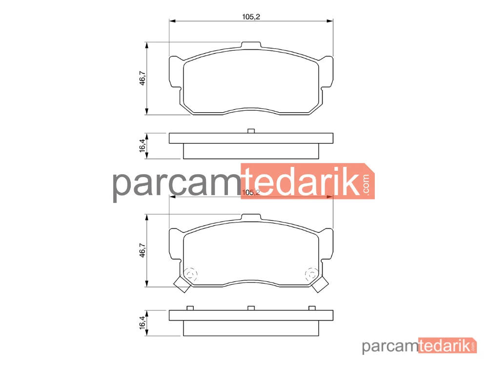 BOSCH 0986461144 | Fren Balatası (Arka) — Nissan Almera I, Nissan Primera Traveller, Nissan Maxima / Maxima QX IV