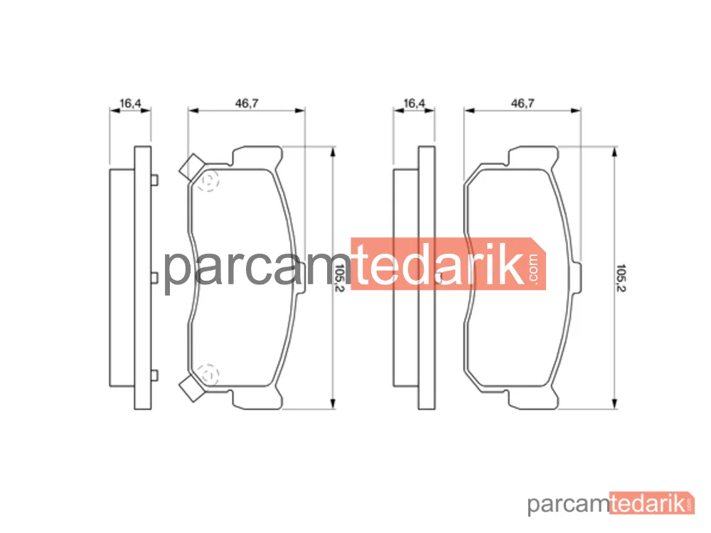 BOSCH 0986461144 | Fren Balatası (Arka) — Nissan Almera I, Nissan Primera Traveller, Nissan Maxima / Maxima QX IV