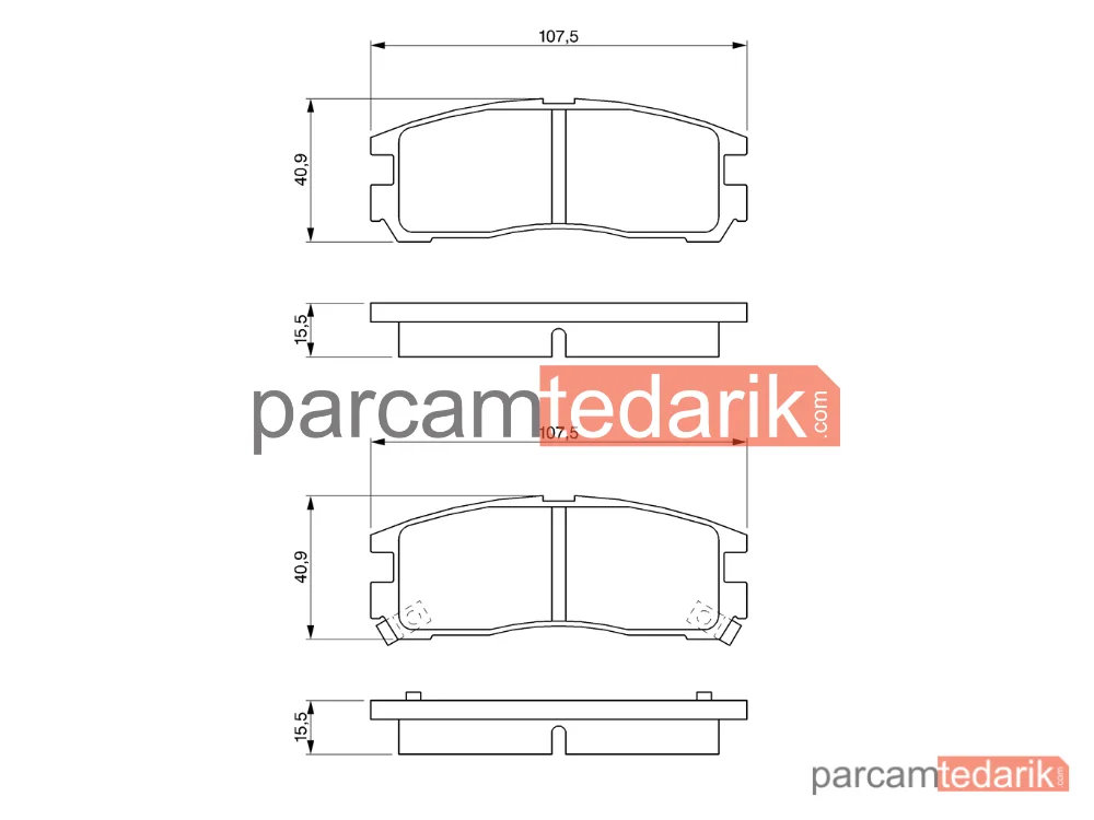 BOSCH 0986461145 | Fren Balatası (Arka) — Mitsubishi Galant VII, Mitsubishi Space Wagon, Mitsubishi Galant VIII