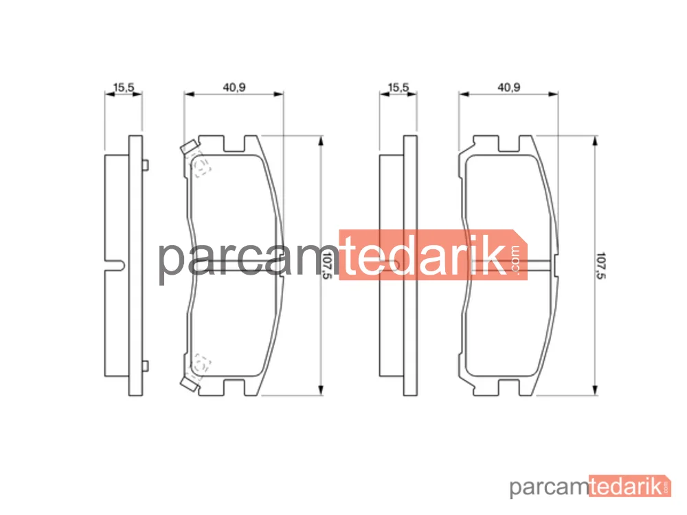 BOSCH 0986461145 | Fren Balatası (Arka) — Mitsubishi Galant VII, Mitsubishi Space Wagon, Mitsubishi Galant VIII
