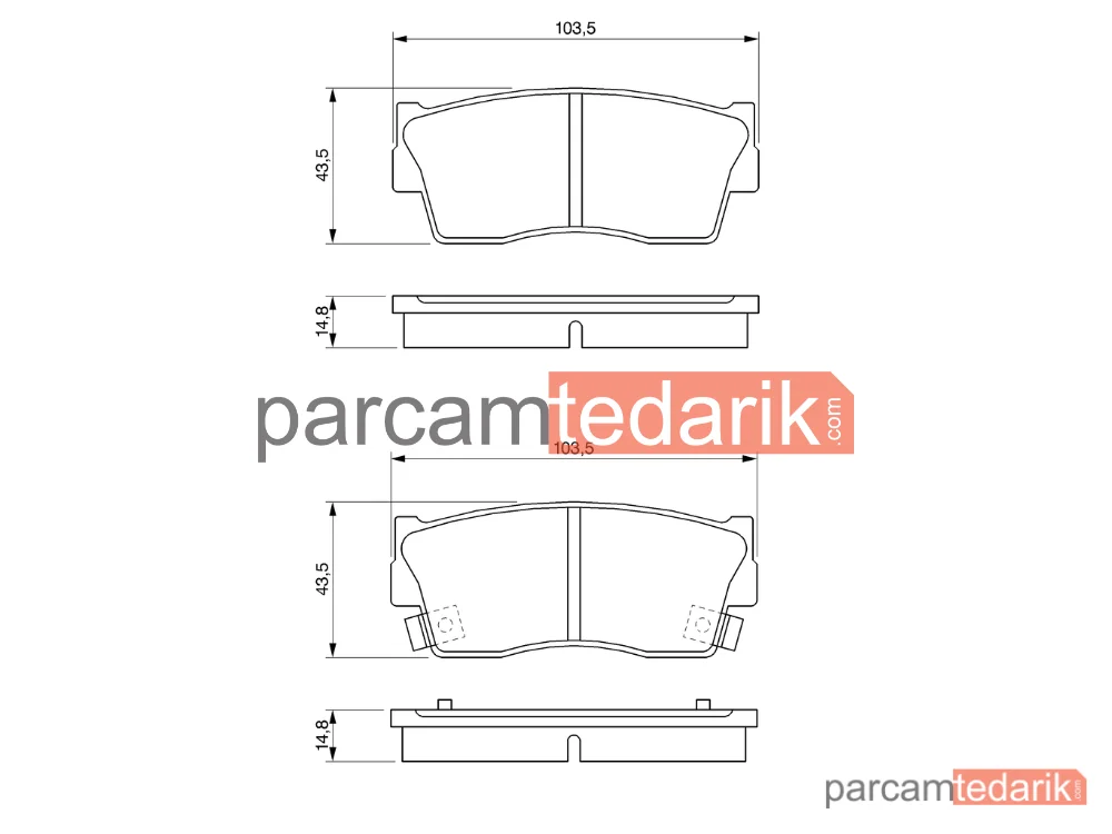 BOSCH 0986461750 | Fren Balatası (Ön) — Suzuki X-90, Suzuki Vitara, Suzuki Vitara Cabrio