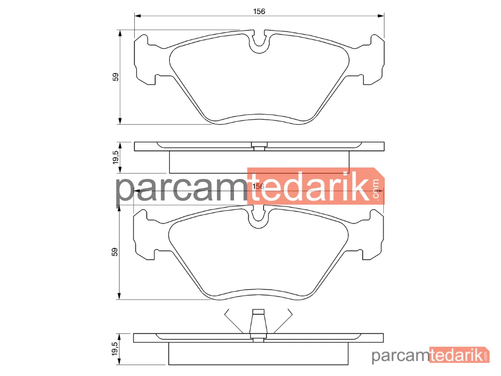 BOSCH 0986461752 | Fren Balatası (Ön) — Volvo V70 I, Volvo S70, Volvo 850