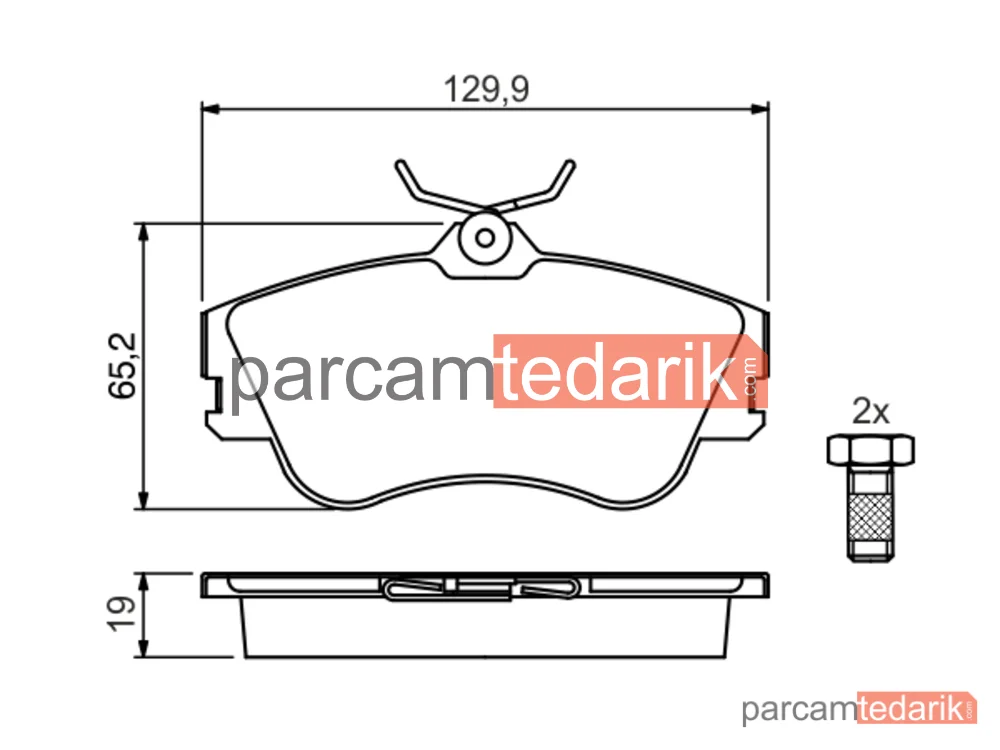 BOSCH 0986461753 | Fren Balatası (Ön) — VW Transporter T4, VW California T4 Camper