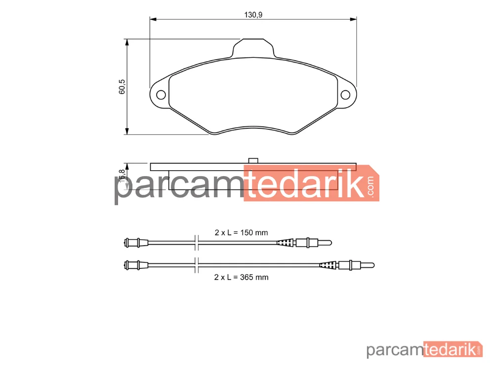 BOSCH 0986461757 | Fren Balatası (Ön) — Citroen Xantia, Citroen Xantia Break