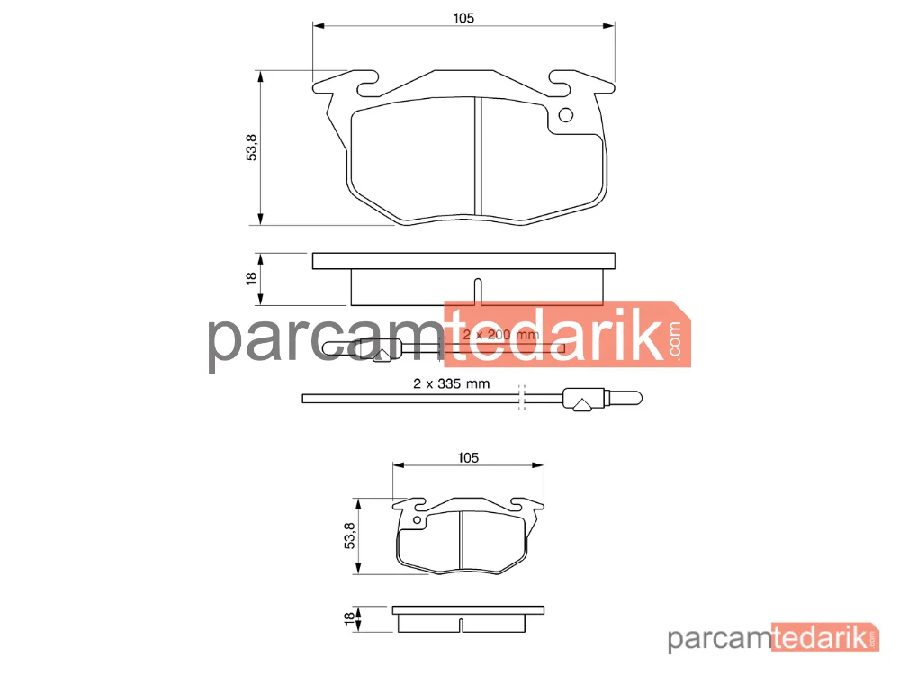 BOSCH 0986461763 | Fren Balatası (Ön) — Citroen Saxo, Peugeot 106 I, Citroen Saxo Hatchback