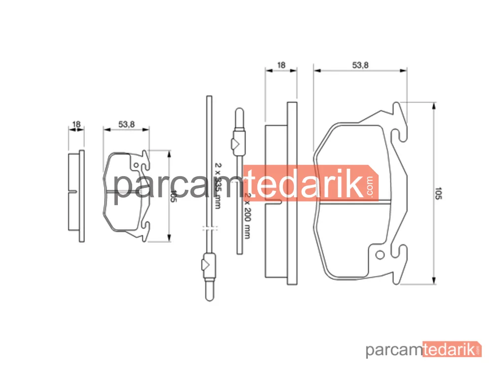 BOSCH 0986461763 | Fren Balatası (Ön) — Citroen Saxo, Peugeot 106 I, Citroen Saxo Hatchback
