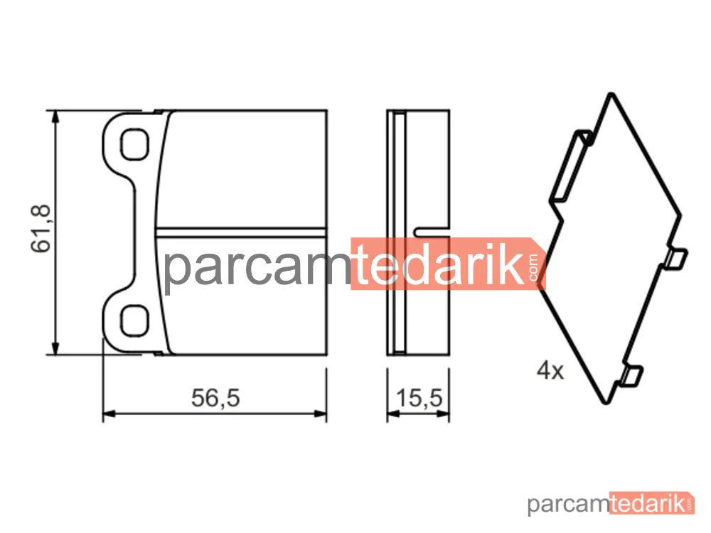 BOSCH 0986466302 | Fren Balatası (Arka) — Mercedes-Benz S-Serisi, Volvo 240, Volvo 740