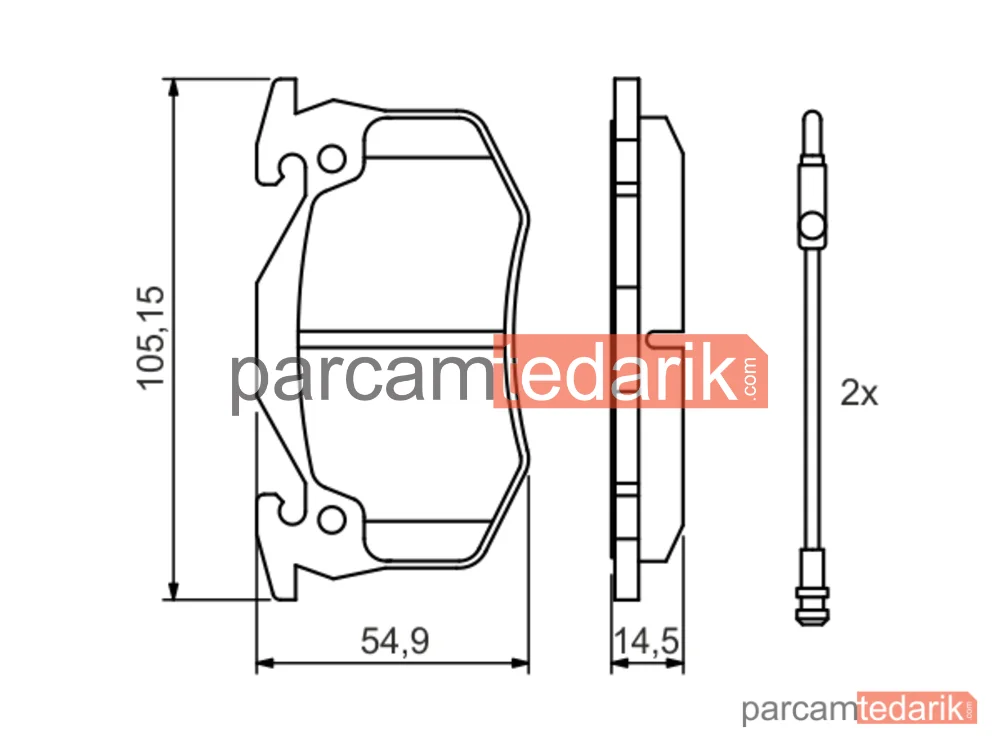 BOSCH 0986466346 | Fren Balatası (Ön) — Renault Super 5, Renault Twingo I, Renault Rapid