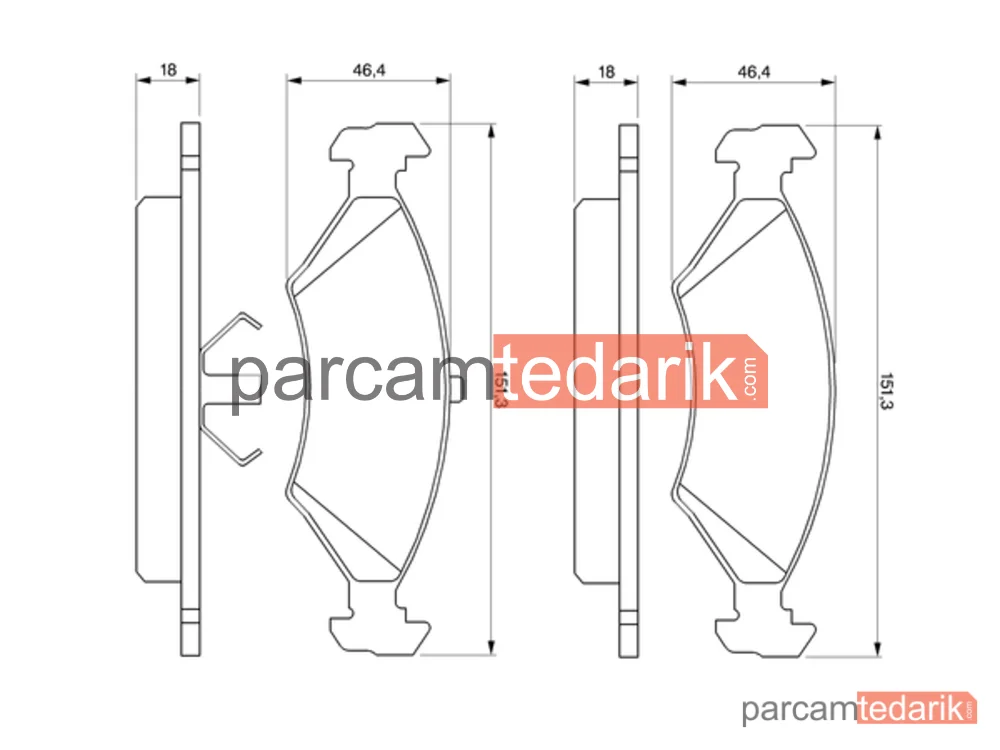 BOSCH 0986466402 | Fren Balatası (Ön) — Ford Sierra II, Ford Fiesta III, Ford Escort III