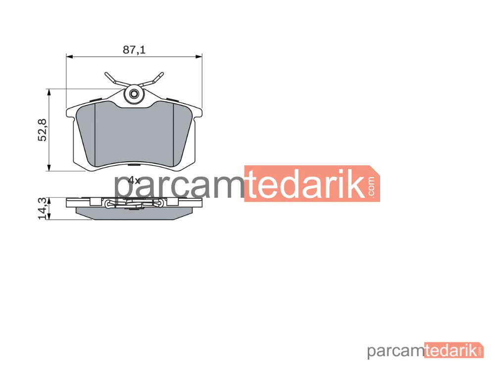 BOSCH 0986466683 | Fren Balatası (Arka) — Peugeot 405 I, VW Vento, Peugeot 405 I Break
