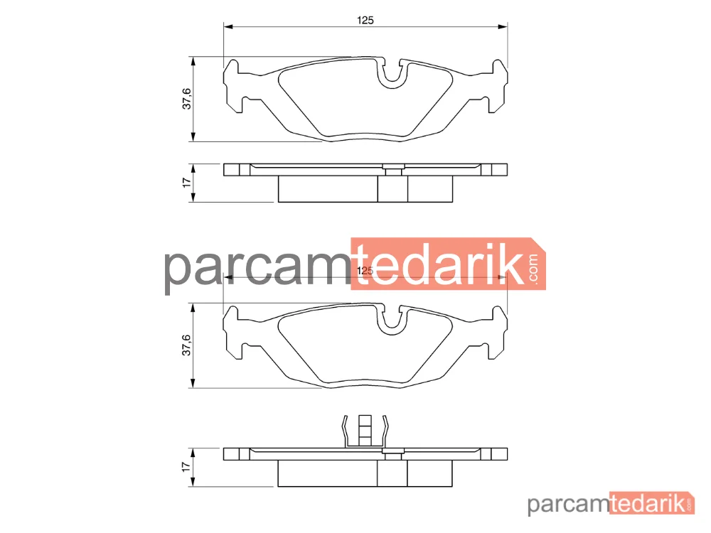 BOSCH 0986466751 | Fren Balatası (Arka) — BMW 3, BMW 5, BMW 3 Touring