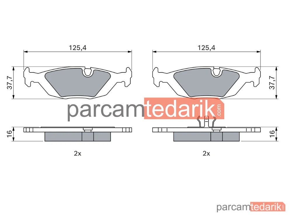BOSCH 0986466751 | Fren Balatası (Arka) — BMW 3, BMW 5, BMW 3 Touring