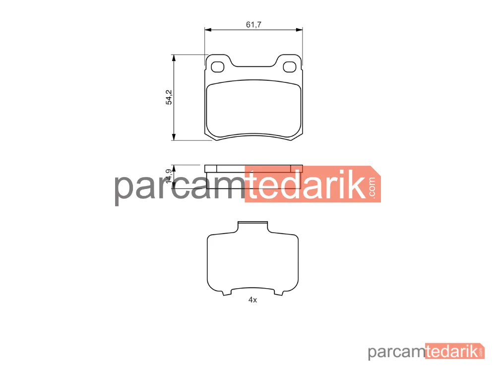BOSCH 0986466871 | Fren Balatası (Arka) — Mercedes-Benz 124, Mercedes-Benz C-Serisi, Mercedes-Benz E-Serisi