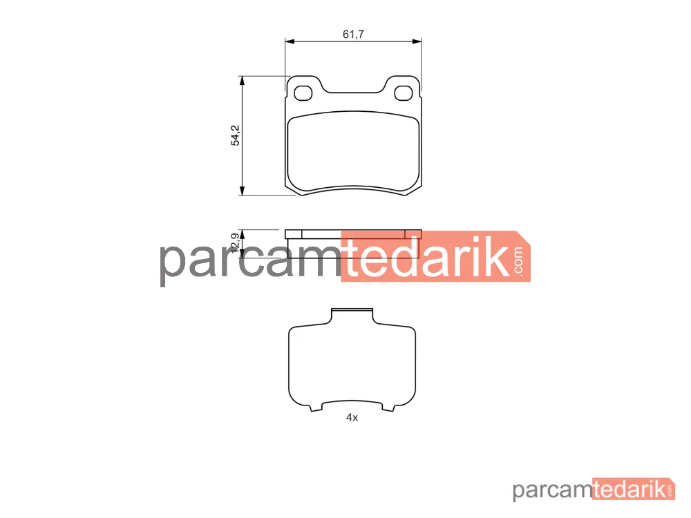 BOSCH 0986466874 | Fren Balatası (Arka) — Mercedes-Benz 190