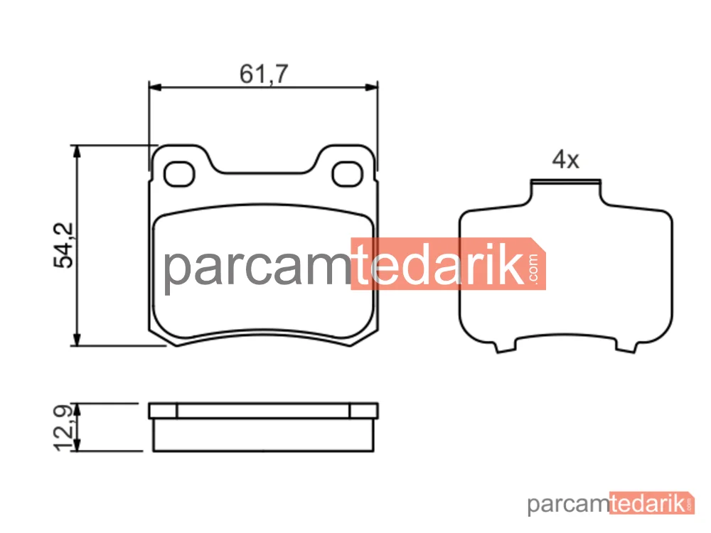 BOSCH 0986466874 | Fren Balatası (Arka) — Mercedes-Benz 190
