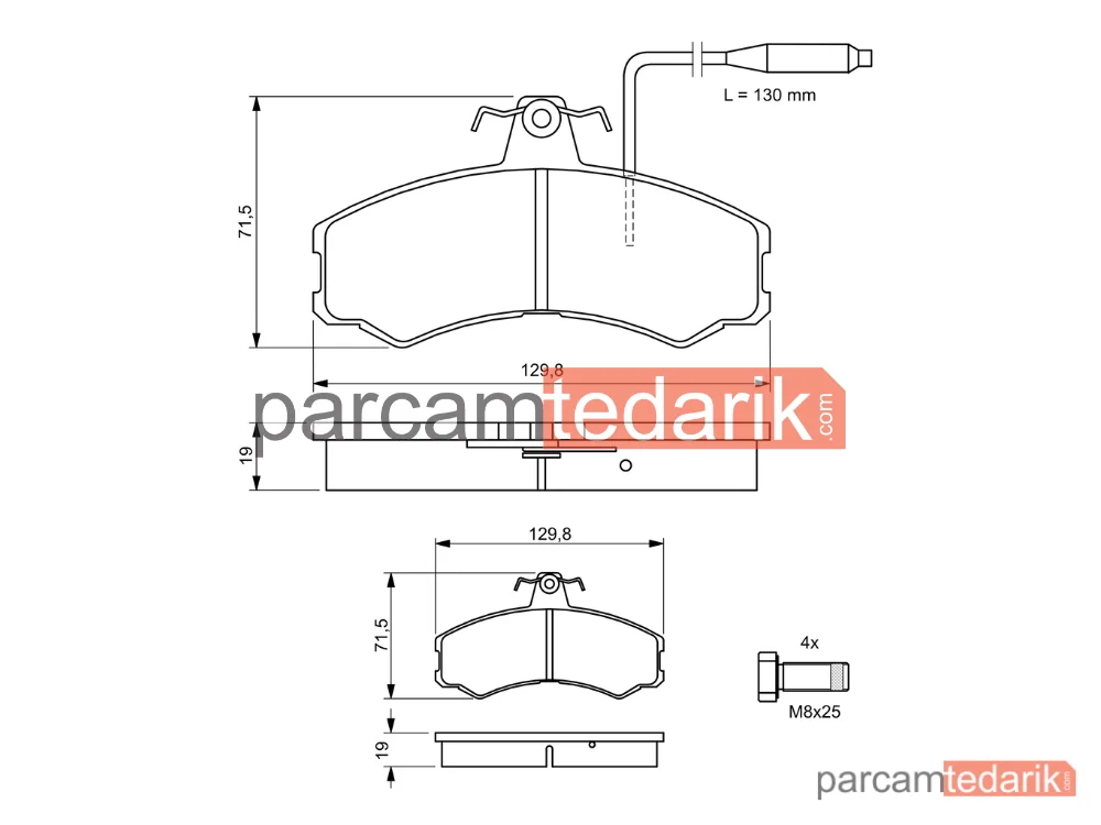 BOSCH 0986467411 | Fren Balatası (Ön) — Fiat Ducato Panorama, Fiat Ducato, Citroen C25