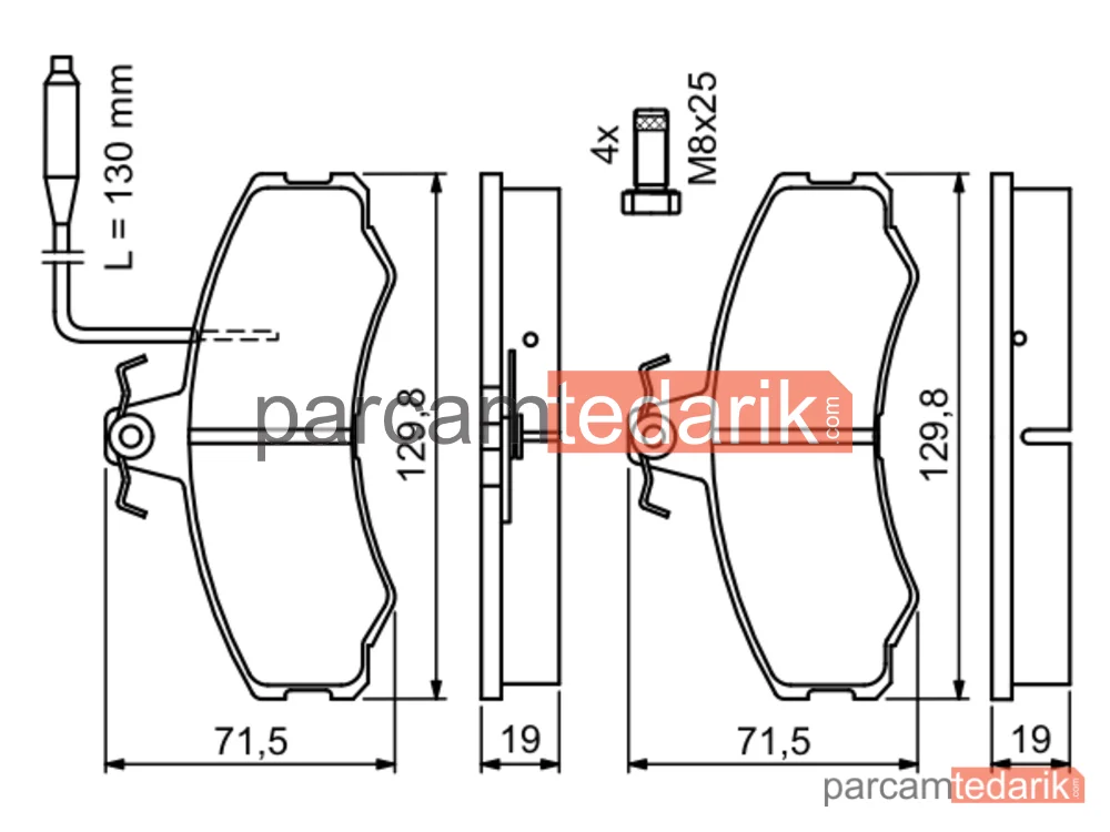 BOSCH 0986467411 | Fren Balatası (Ön) — Fiat Ducato Panorama, Fiat Ducato, Citroen C25