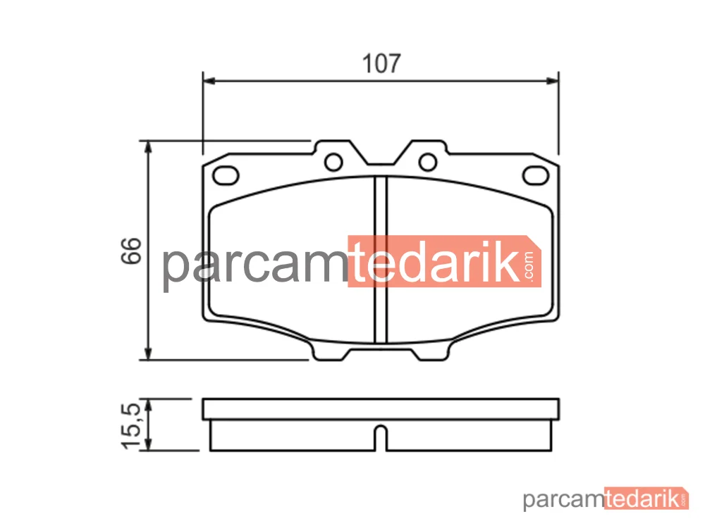 BOSCH 0986468520 | Fren Balatası (Ön) — Toyota Land Cruiser, Toyota Hilux IV Pick-Up