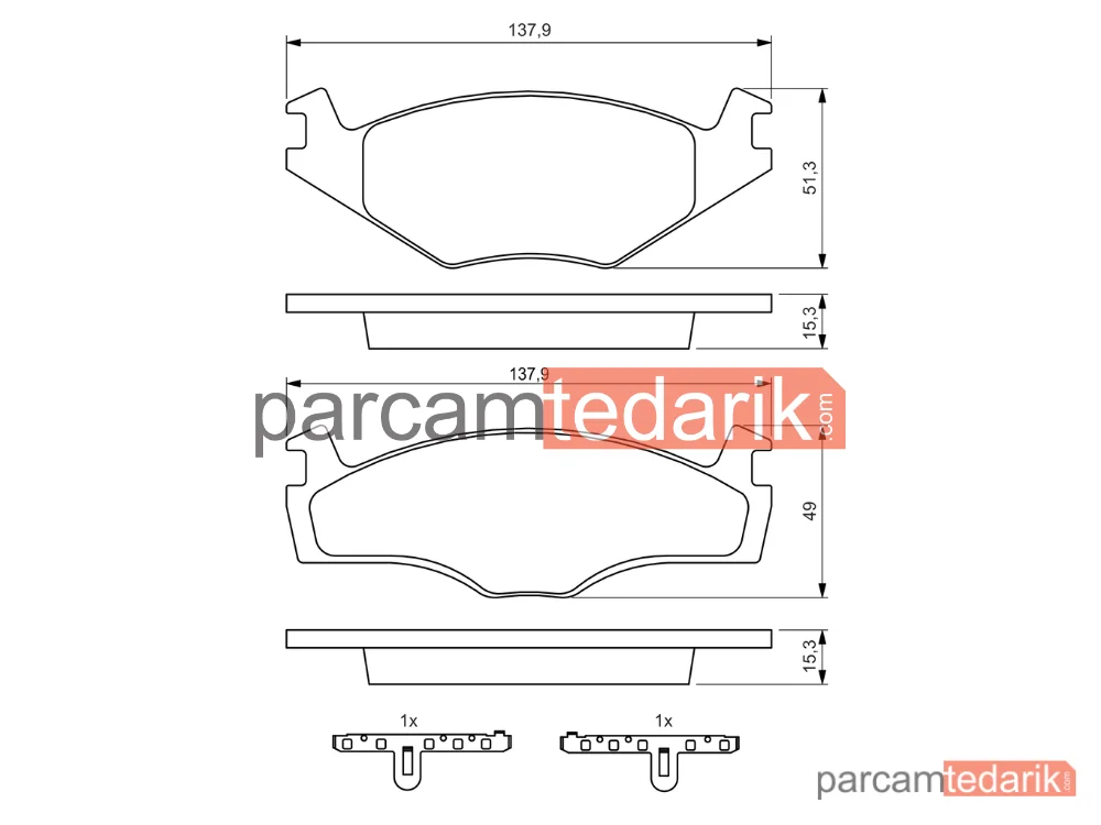 BOSCH 0986468871 | Fren Balatası — VW Golf II, VW Scirocco, Seat Ibiza II