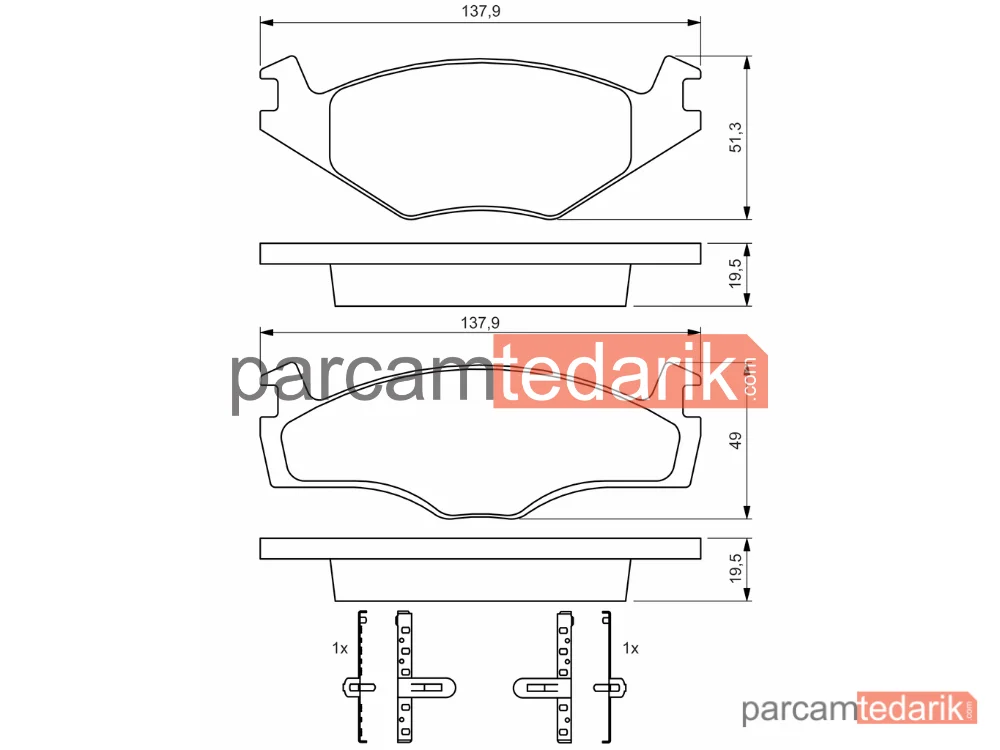 BOSCH 0986468873 | Fren Balatası — VW Golf II, VW Scirocco, VW Jetta II