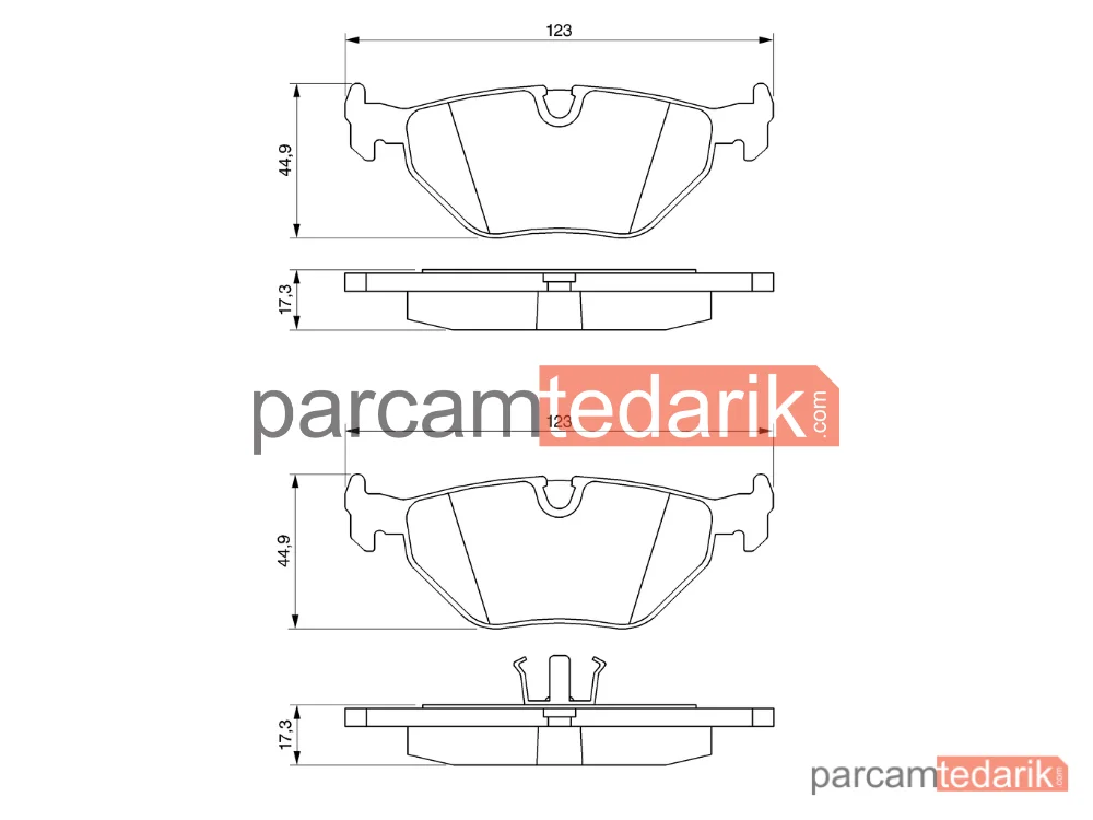 BOSCH 0986469960 | Fren Balatası (Arka) — BMW 5, BMW 5 Touring, BMW 3
