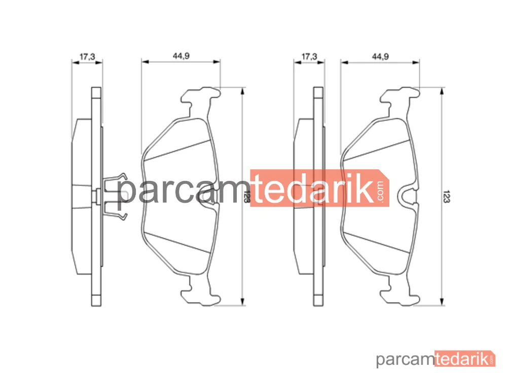 BOSCH 0986469960 | Fren Balatası (Arka) — BMW 5, BMW 5 Touring, BMW 3