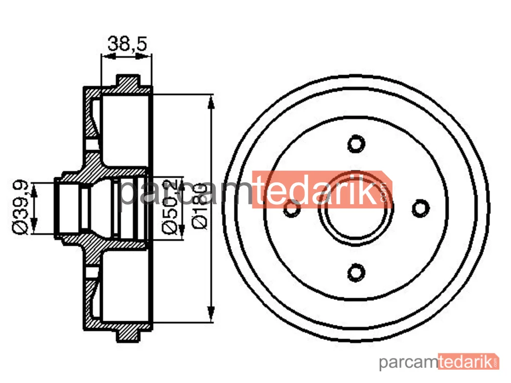 BOSCH 0986477002 | Fren Kampanası — VW Golf II, Audi 80 B2, VW Jetta II