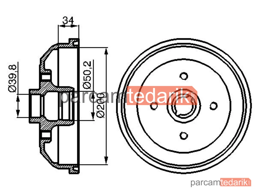 BOSCH 0986477040 | Fren Kampanası — Opel Corsa A, Opel Corsa A TR, Opel Tigra