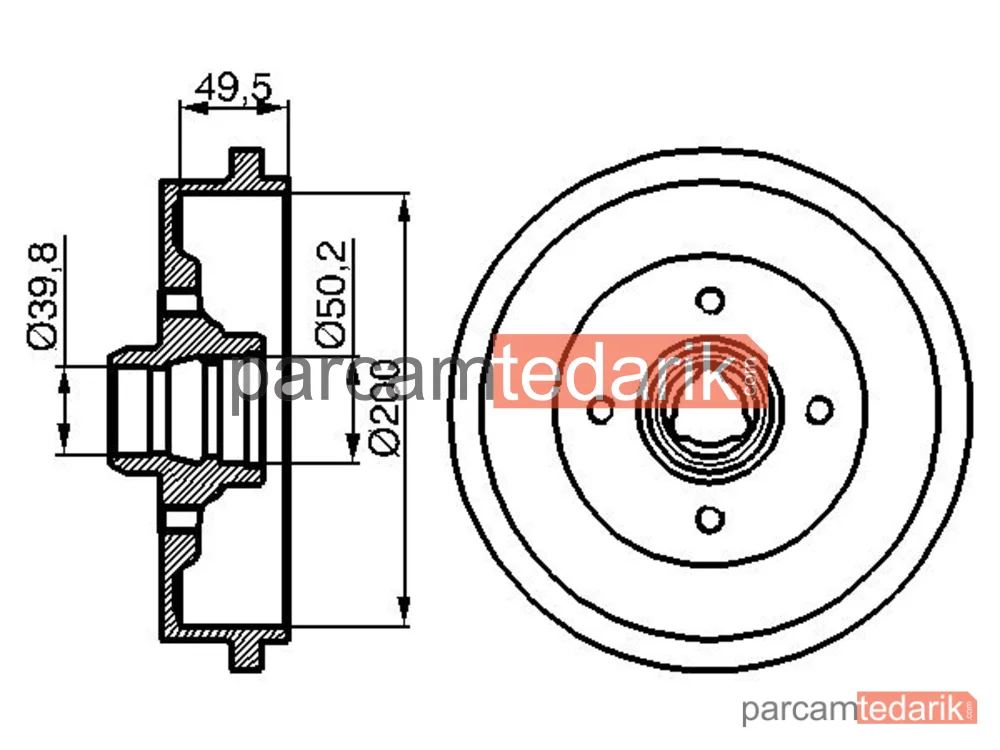BOSCH 0986477041 | Fren Kampanası — VW Golf II, VW Jetta II, Audi 80 B2