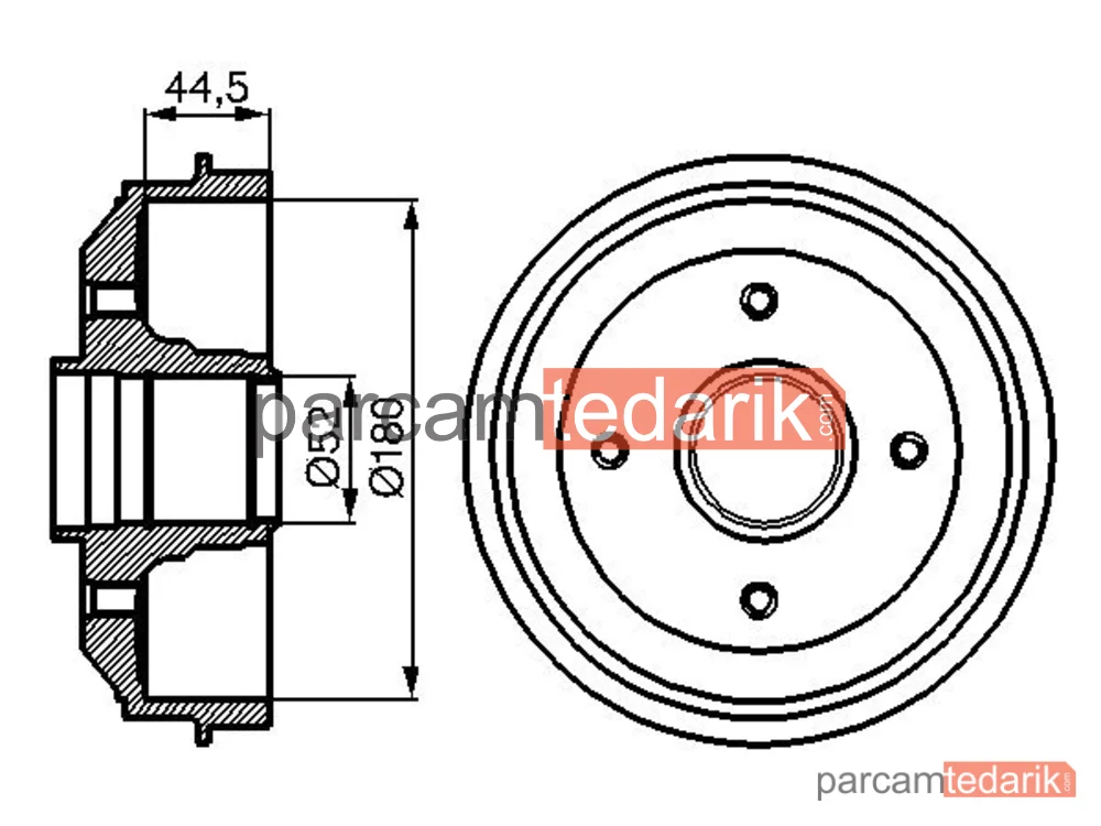 BOSCH 0986477070 | Fren Kampanası — Peugeot 309 I, Peugeot 309 II, Peugeot 306