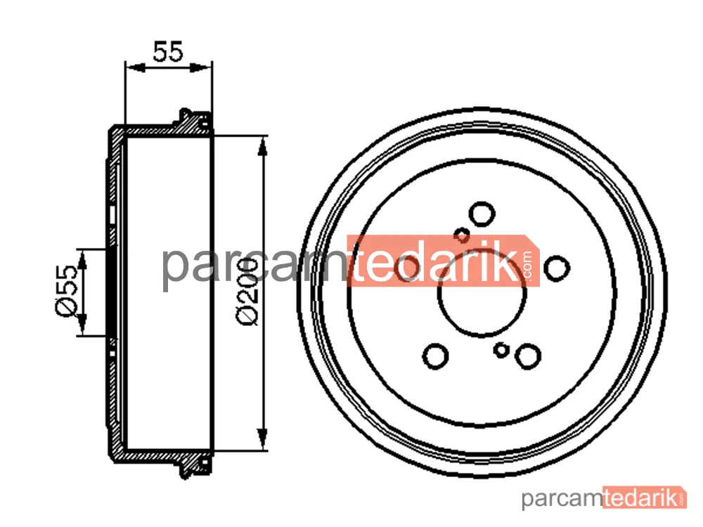 BOSCH 0986477139 | Fren Kampanası (Arka) — Toyota Carina E VI, Toyota Carina E VI Sportswagon