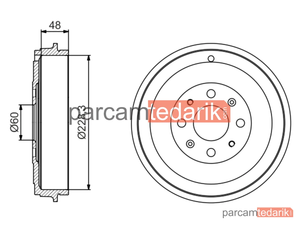 BOSCH 0986477208 | Fren Kampanası — Fiat Punto Evo, Opel Corsa E, Opel Corsa D