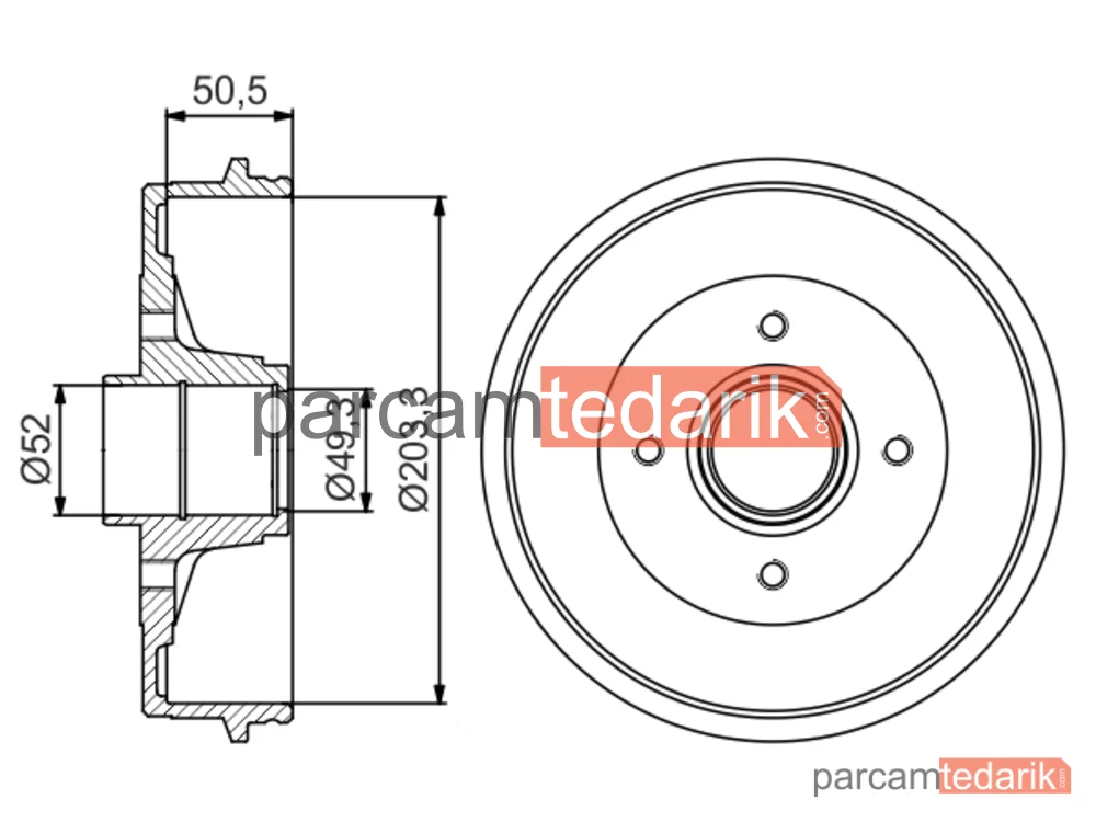 BOSCH 0986477210 | Fren Kampanası — Renault Clio II, Dacia Logan, Renault Thalia I