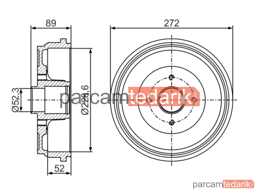 BOSCH 0986477287 | Fren Kampanası — Renault Kangoo Express, Dacia Logan Mcv, Renault Clio IV