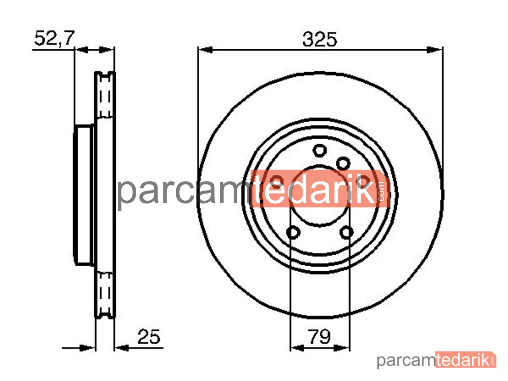 BOSCH 0986478012 | Fren Diski (Ön, 325 mm) — BMW 3, BMW 3 Touring, BMW 3 Cabrio